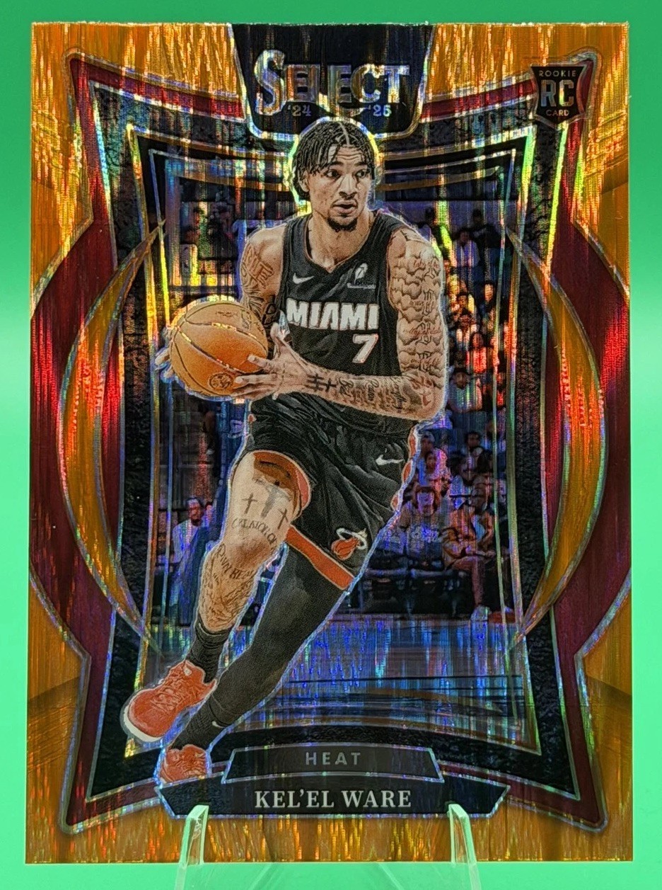 2024-25 Panini Select - Concourse Kel'el Ware #66 Orange Flash Prizm (RC)