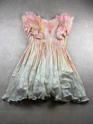 Wunderschönes Zimmermann Kleid aus Leinen und Seide - Silk & Linen Dress - Rosa - L