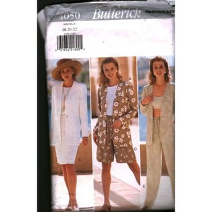 Butterick 4050 Sewing Pattern Misses Jacket Top Skirt Shorts Pants Sz 18-20 CUT