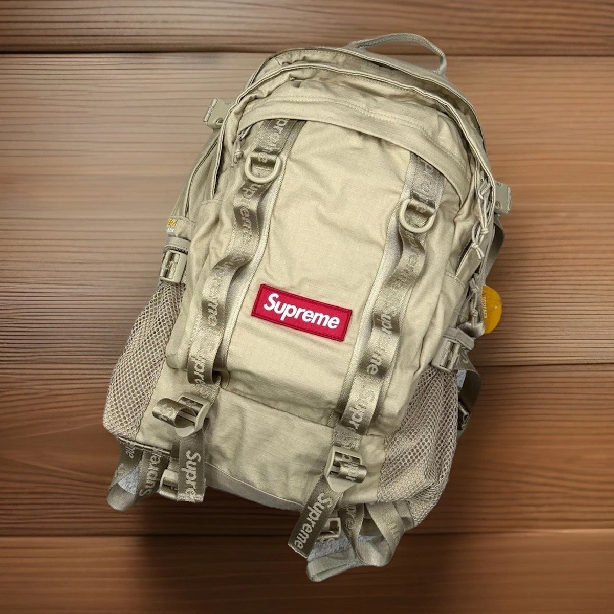 Supreme Logo Backpack Tan SS26 | eBay