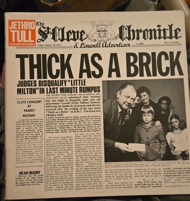 JETHRO TULL Thick As A Brick 1977 Vinyl LP Chrysalis CHR 1003 - VG+ Ex