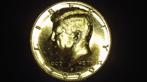 2020-P Kennedy Half Dollar 50 Cent Coin United States Gold Plated AU