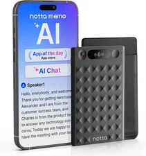 Notta Memo Digital Voice Recorder,AI Voice,Transcription & Summary of Global New