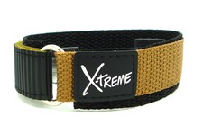 X-Treme 20mm Khaki Tough Secure Hook & Loop Nylon Watch Band Strap Gents Men’s w
