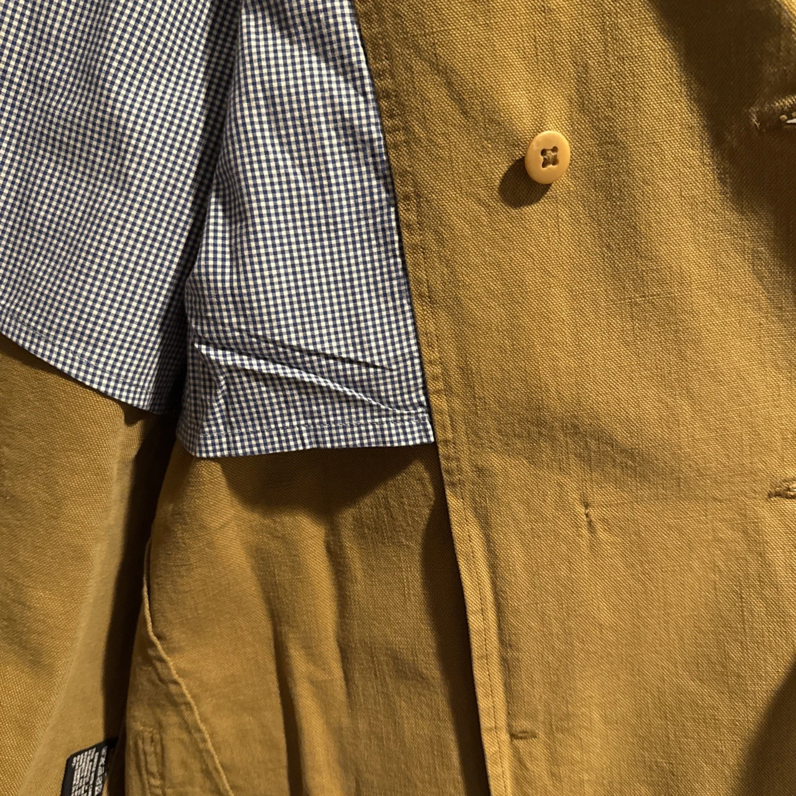 45R Mens Garment Dyed Double Breast Chore Jacket Hopsack Canvas Made in Japan L image 9