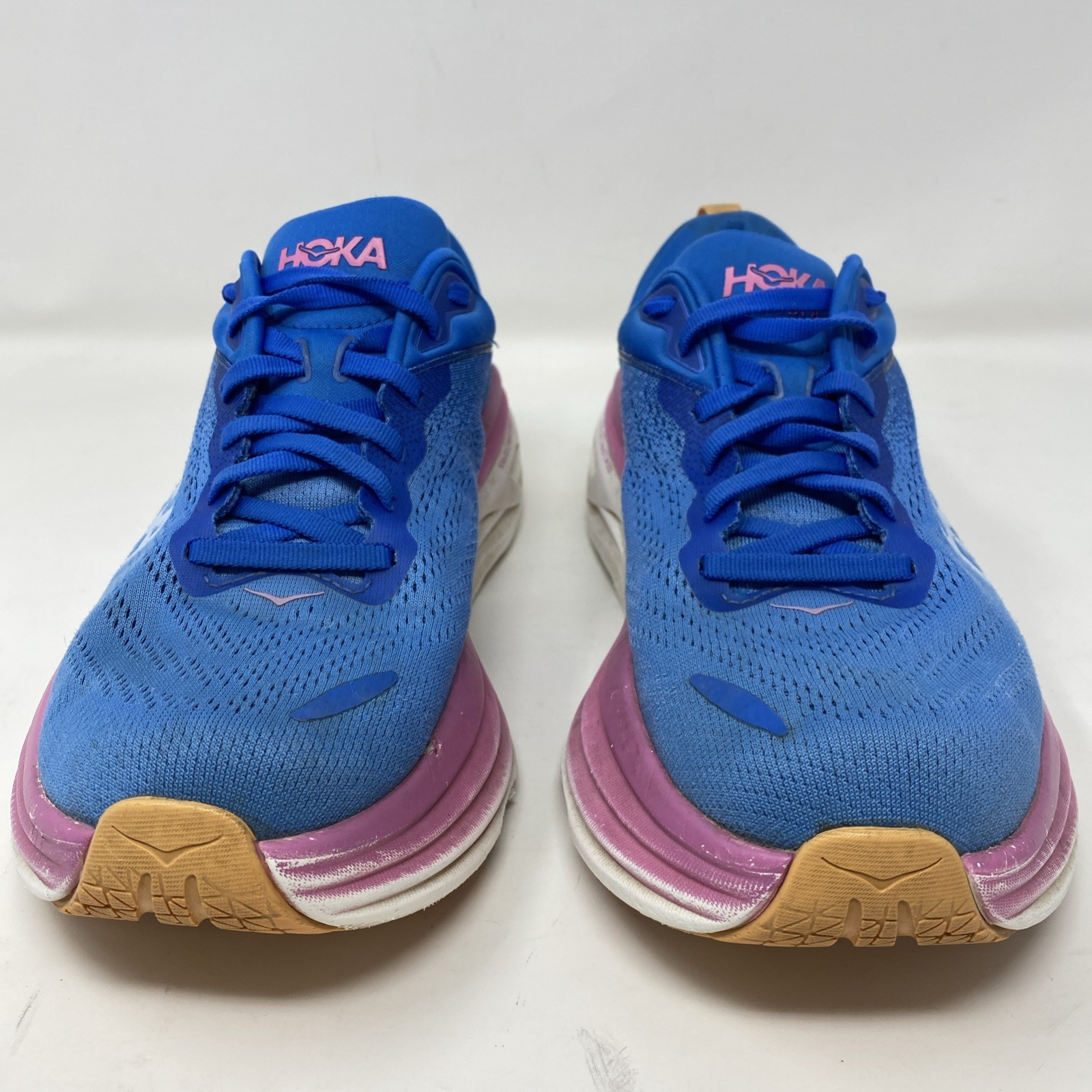 Hoka One One Bondi 8 Women Sz 10B Coastal Blue Pink Running Walking Work Shoes thumbnail 3