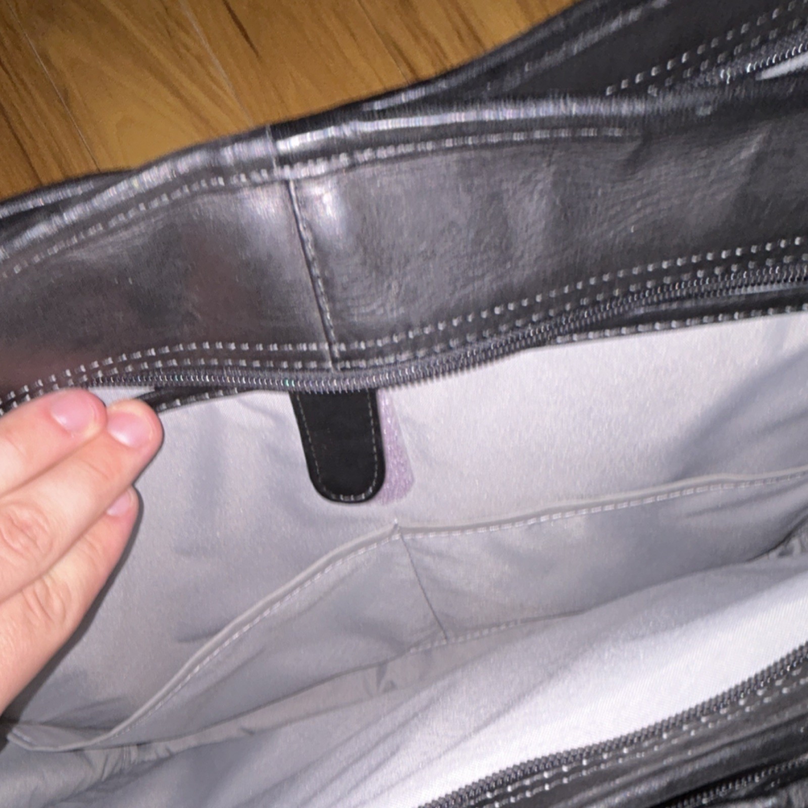 Piel Black Briefcase/Document Case Zip Adjustable… - image 8