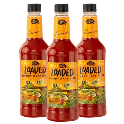 Loaded Bloody Mary Drink Mix, Ready To Use, 1 Liter Bottle (33.8 Fl Oz), Pack...