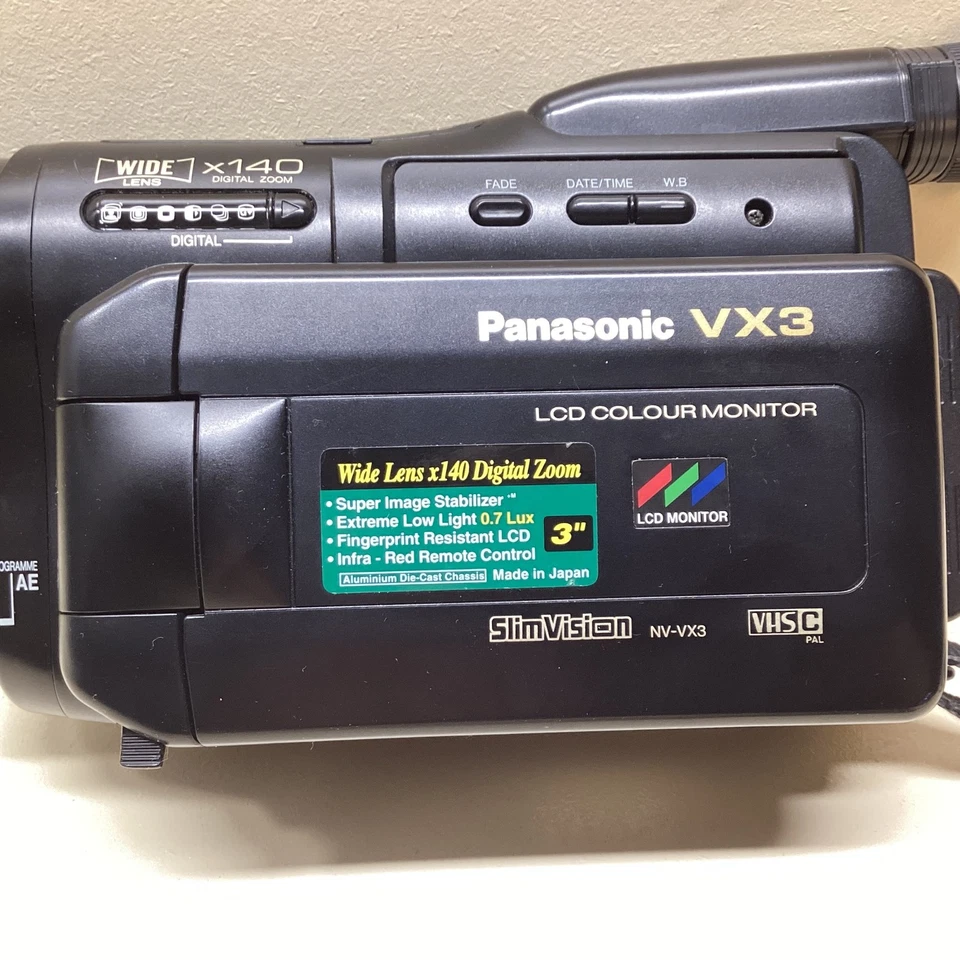 Panasonic NV-VX3 LCD Colour Monitor SlimVision VHS Camcorder TA#757 - Image 3 of 4