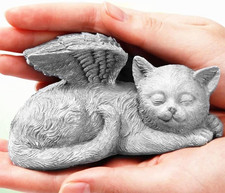Sleeping Angel Pet Memorial Statue Resin Dog Cat Grave Marker Loss of Pet Gift