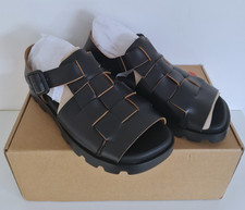 NUOVI sandali Camper Brutus in pelle ammortizzata - neri - unisex - UK 6/7 - EU 40
