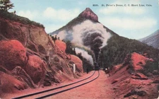 Postcard St Peters Dome C.C. Short Line Railway RR Colorado c1915 X189