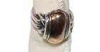 James Avery 14K Gold 925 Sterling Silver Knotted Dome Ring Size 8