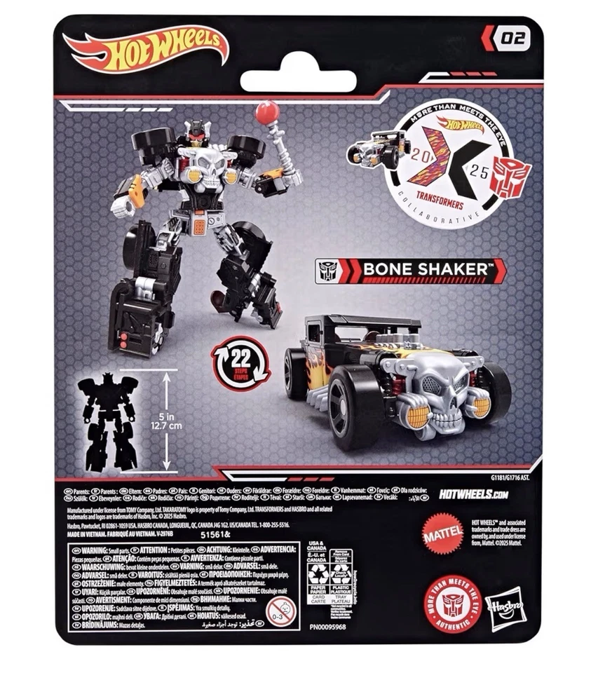 Transformers X Hot Wheels Collaborative: Hasbro 2025 (BONE SHAKER) 8+ Brand New! - Image 2 of 4