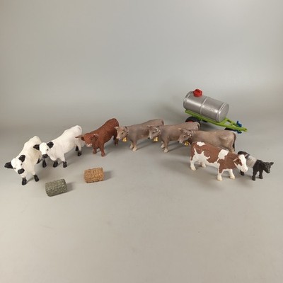 Schleich Tiere Bundle Bauernhof 12 Kühe & Zubehör ab 3 4 5 Jahre |   geprüft