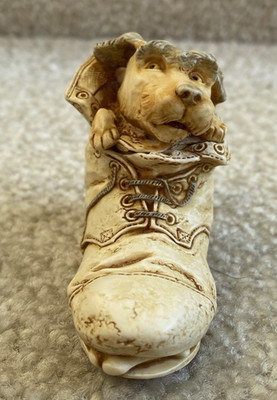 Harmony Kingdom ''Solemate'' Dog in Boot Trinket Box 1999 FREE SHIPPING