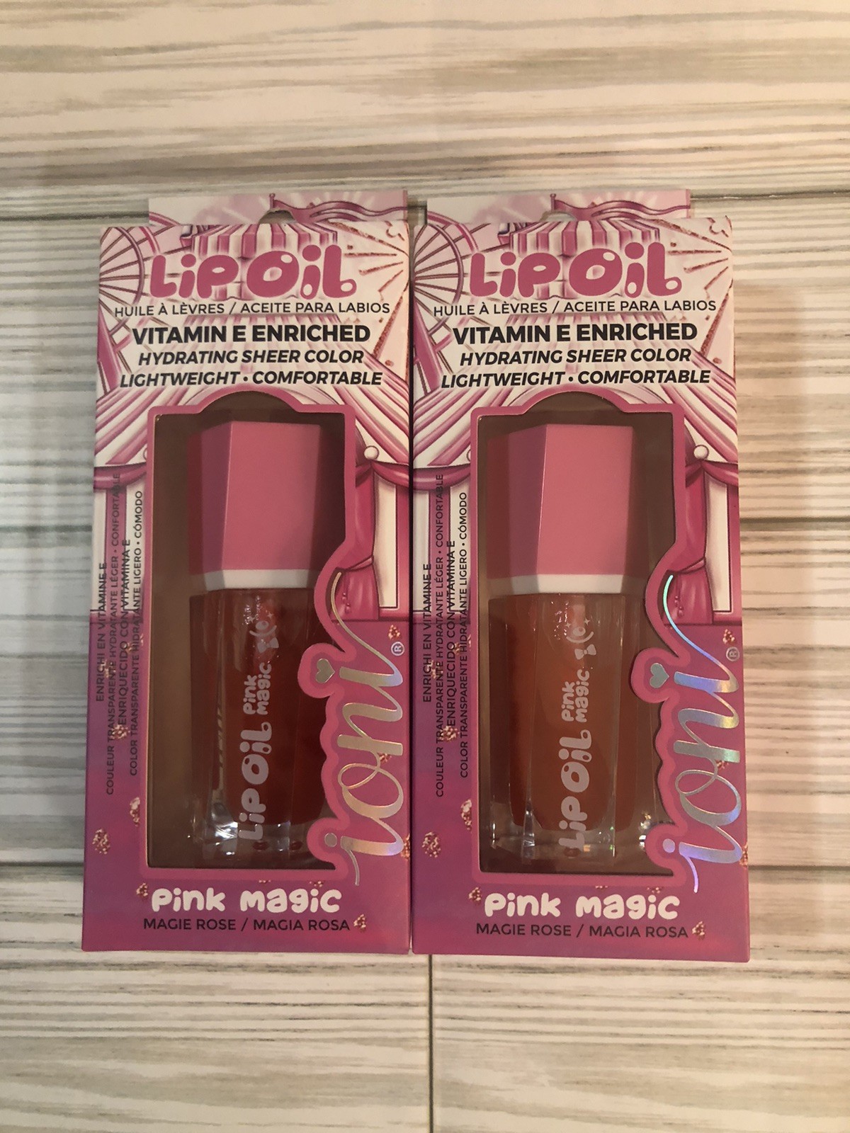 IONI Lip Oil Pink Magic Hydrating Sheer Color (Set of 2).
