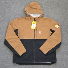 Carhartt Men's LARGE Storm Defender Relaxed Fit Lightweight Monterey Rain Jacket