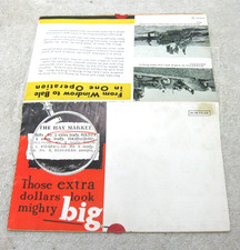 RARE VINTAGE 1936 JOHN DEERE TRACTOR RAKE HAY EQUIPMENT MAILER BROCHURE ORIGINAL