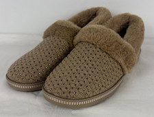 Skechers Cozy Campfire Toasty Twinklers Rhinestone Slippers Mocha Brown NWOT 8.5