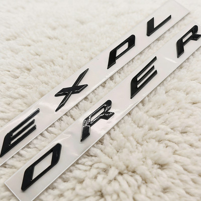 For 2011-2019 Explorer Front Hood Letters Emblem Gloss Black 3D Badge Stickers