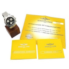 BREITLING WATCH COLT CHRONOGRAPH A73380 QUARTZ DATE BLACK STAINLESS STEEL MEN'S 9
