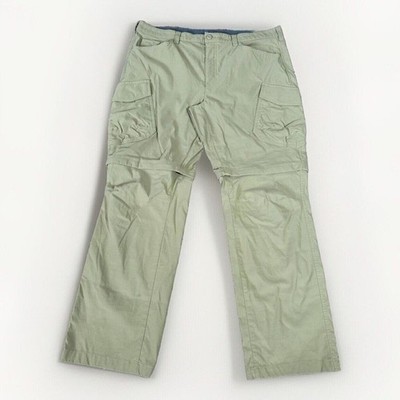 Eddie Bauer Convertible Cargo Pants Mens 40x32 Khaki Hiking Zip Off Stretch
