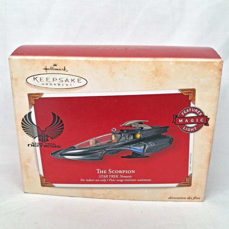 Hallmark Keepsake 2003 Star Trek The Scorpion Nemesis Ornament Magic Light New