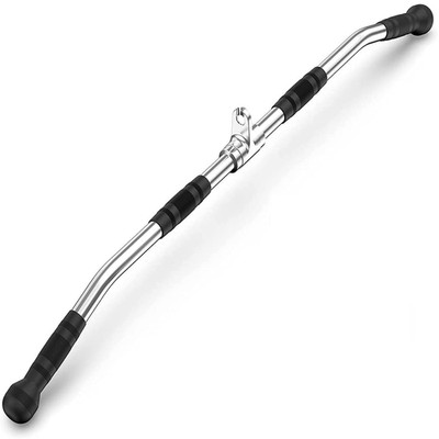 Wnoey Lat Bar Cable Attachment Rubber Handgrips Deluxe Heavy Duty Solid Curl