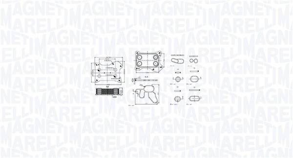 ÖLküHler MotoröL Magneti Marelli 350300001300 Aluminium FüR Opel Corsa S07 Astra-image