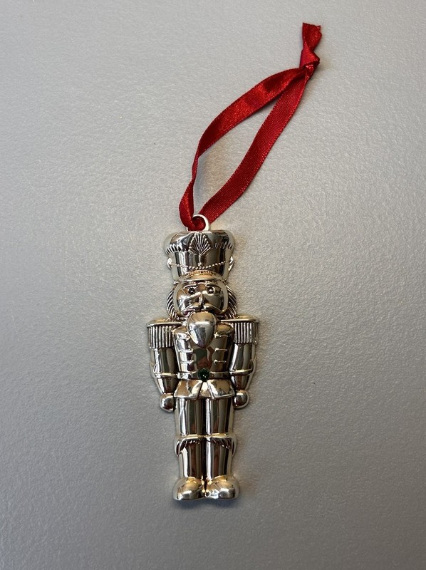 Regent Square Nutcracker Silver Christmas Ornament
