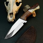 9.8" D2 Bushcraft Knife Full Tang Hybrid Handle Camping Survival Leather Sheath — photo 1