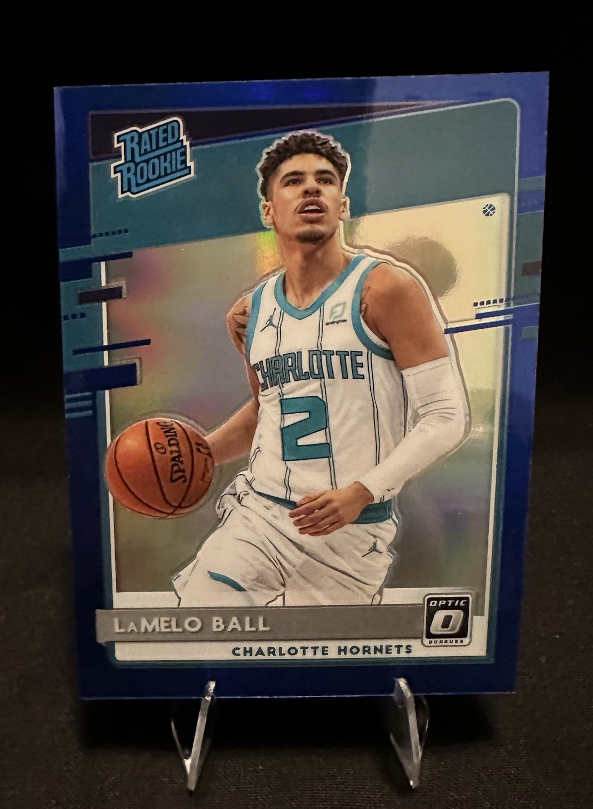 2020-21 Donruss Optic LaMelo Ball Rated Rookie BLUE Prizm /59 #153 RC - 47/59