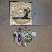 Tai-Hwa Pottery Shih-Hou Chen Taiwan Swinhoe's Pheasant Art Plate Signed Boxed