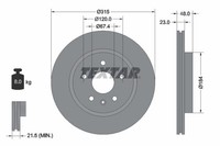 2Er-Set 2Er Set Bremsscheibe Textar 92187303 Buick (Sgm) 13501290