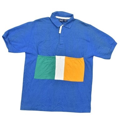 Vintage GANT The Rugger Men's Blue Polo Shirt Cotton L Unique Short Sleeve