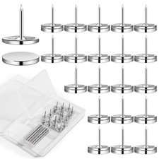rhinocats Magnetic Push Pins, 30 Sets Magnet Thumbtack for 30 sets, Silver