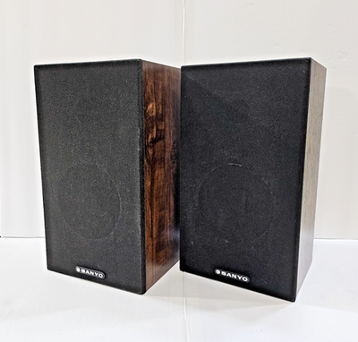 SANYO ストーブ ベージュ・黒 Pair of Vintage SANYO ST-80 8 Ohm Impedance Speakers Tested