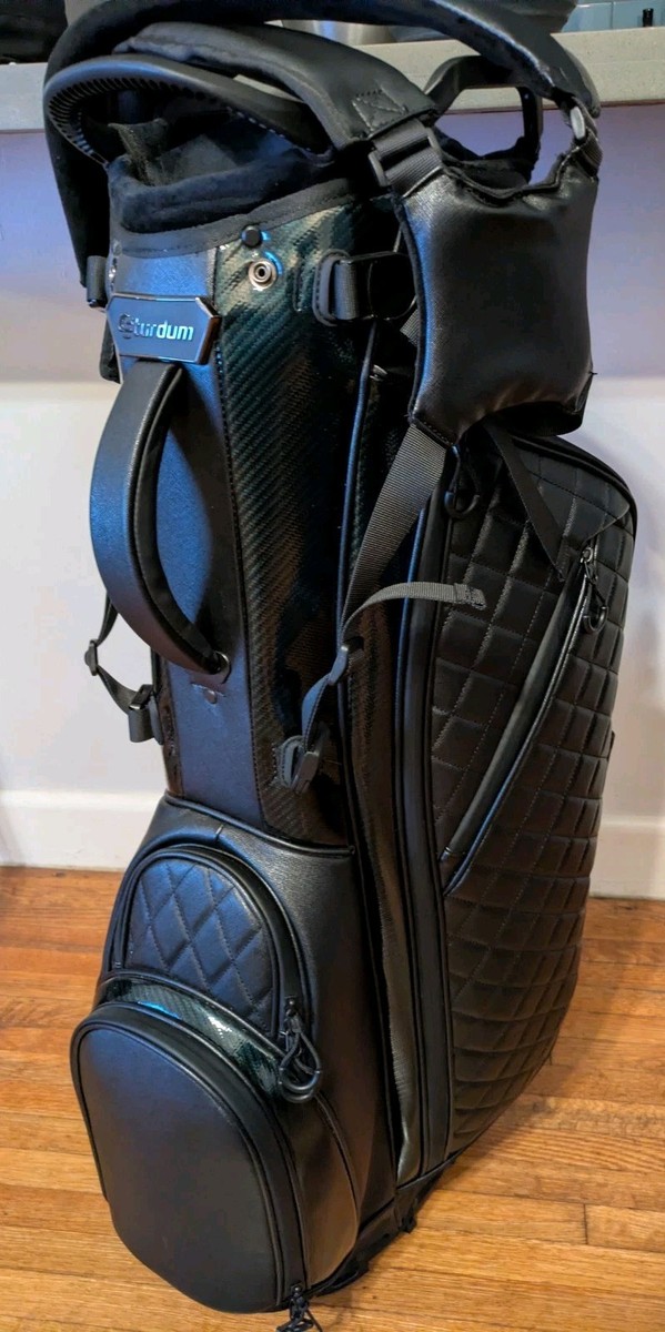 Synthetic Leather Golf Stand Bag Black Green 7-way Vessel Style | eBay