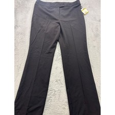 Anne Klein Women Black Wide Leg Dress Pants Size 14 New