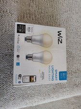 WiZ 60W Dimmable Daylight 5000K LED Smart Bulb - Pack of 2 - 800 2 Pack A19