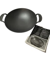 Cast Iron Wok for Weber Gourmet BBQ System, Stir-Fry Pan with Dual Handle new