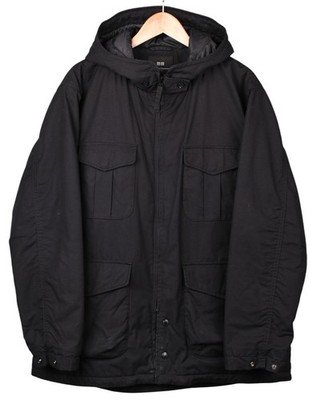 UNIQLO × Engineered Garments M-65 Style Field Parka Jacket Black Cotton Size M