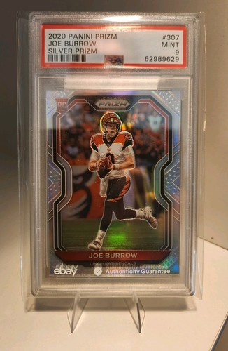 2020 Panini Prizm Rookie Joe Burrow #307 Silver Prizm (RC) PSA 9