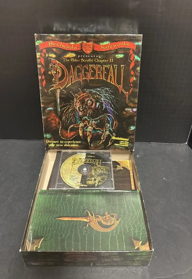 Elder Scrolls Chapter 2 Daggerfall PC Game DOS Windows 1996 Manual CD-ROM Tested - Image 2 of 4