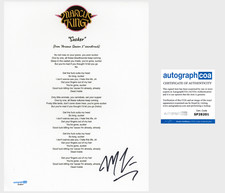 'Marcus King' Signed Lyric Sheet 'Sucker' ACOA Arcane Soundtrack