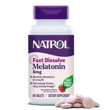Natrol Melatonin 5 mg Fast Dissolve Tablets, 90 Count (Pack of 1), No Color