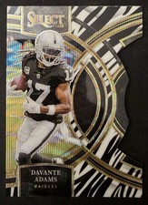 Davante Adams Panini Select 2023 Premier Level Zebra Prizm Die-Cut #182