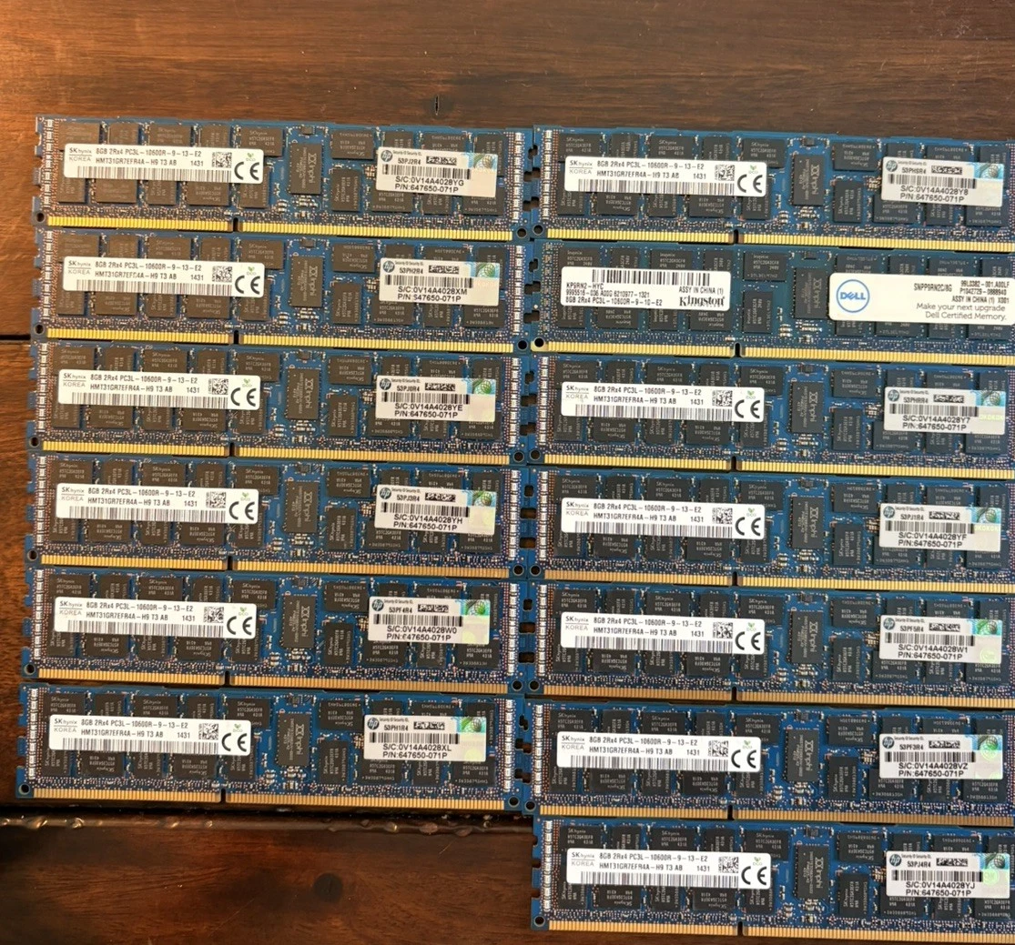 SK hynix 128GB Kit (4x32GB) PC3L-10600L DDR3 1333MHz ECC Lrdimm Serveur