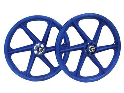 Skyway BMX 20" SEI RAZZE Tufo Ruote AQUA BLUE Retrò Set Ruote - Foto 6